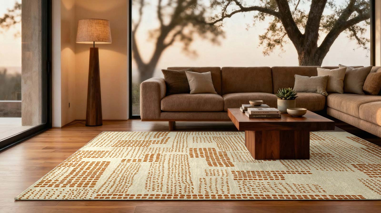 Louis De Poortere tapis Craft 2079 Zen Garden Dryed Banana interior 2