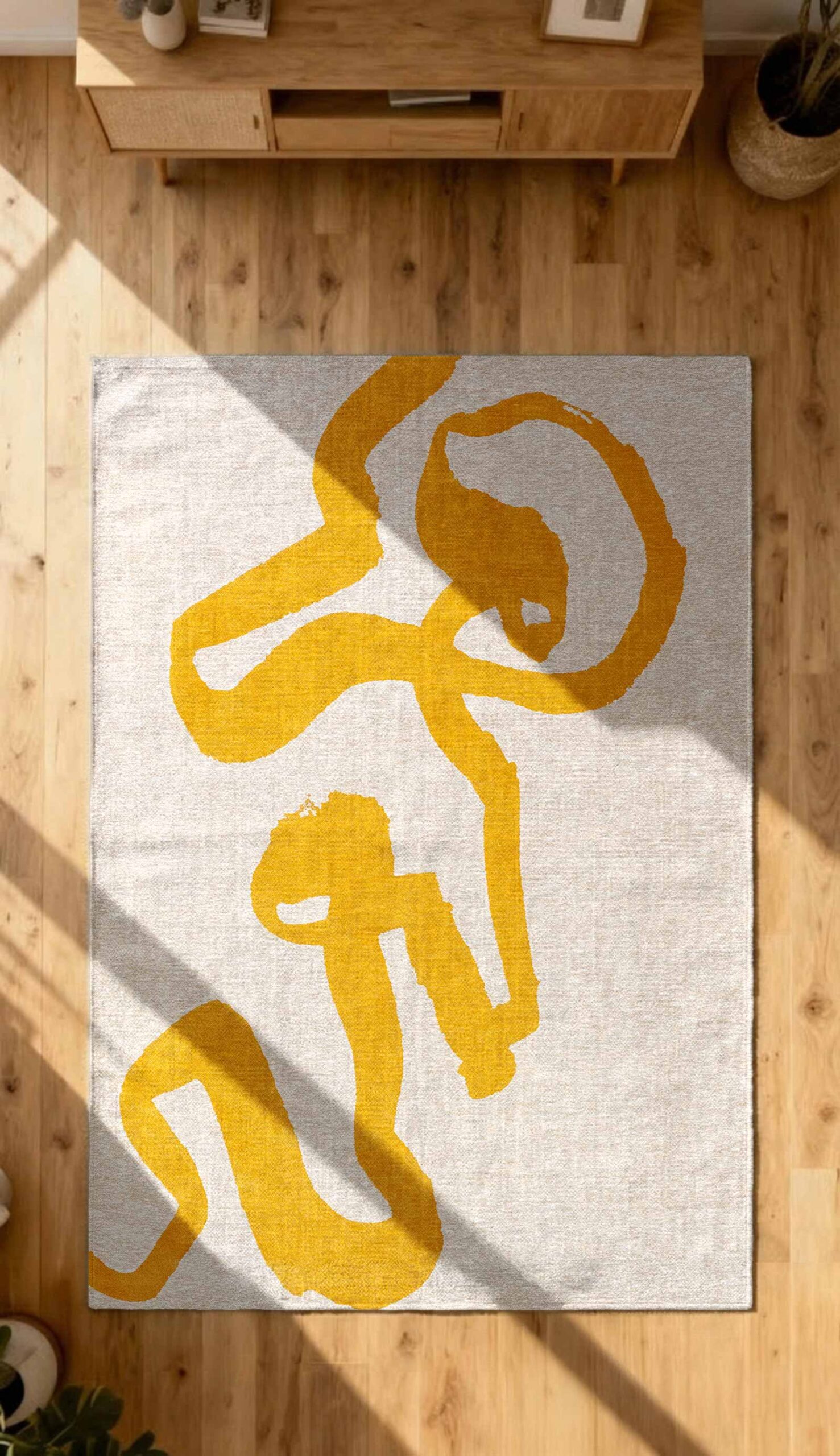 Louis De Poortere tapis Craft 2084 Ribbon Pure Yellow interior 3