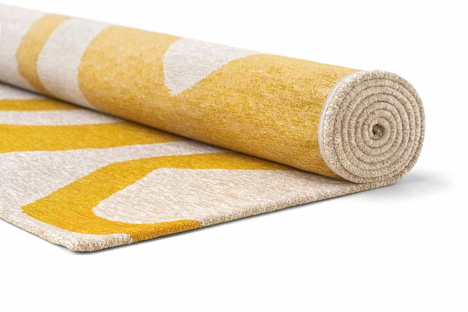Louis De Poortere tapis Craft 2084 Ribbon Pure Yellow roll