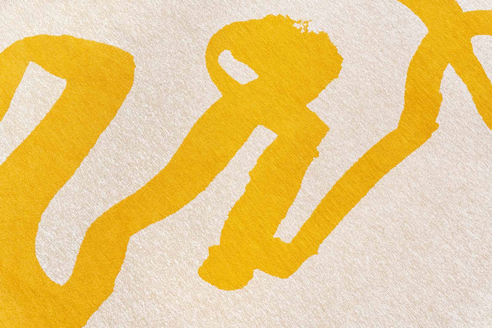 Louis De Poortere tapis Craft 2084 Ribbon Pure Yellow zoom 3