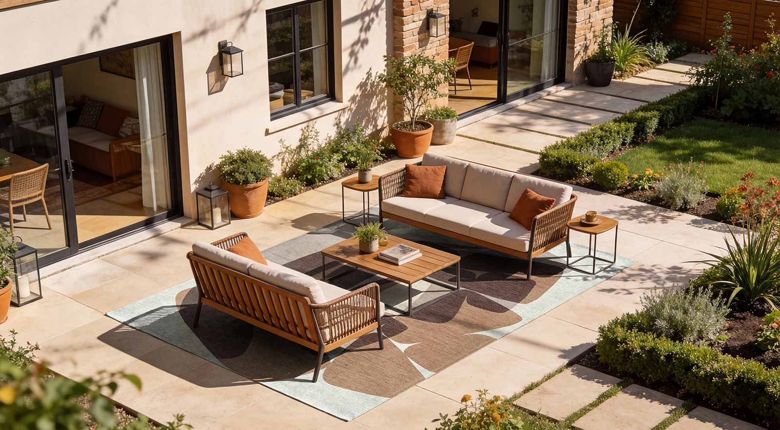 Louis De Poortere tapis Gallery 2087 Stones Cookie outdoor