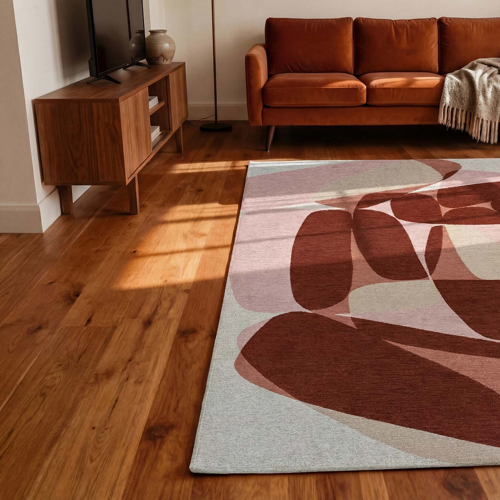 Louis De Poortere tapis Gallery 2088 Stones Cherry Moca interior