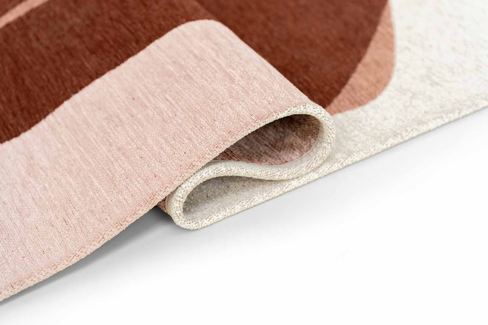 Louis De Poortere tapis Gallery 2088 Stones Cherry Mocha fold