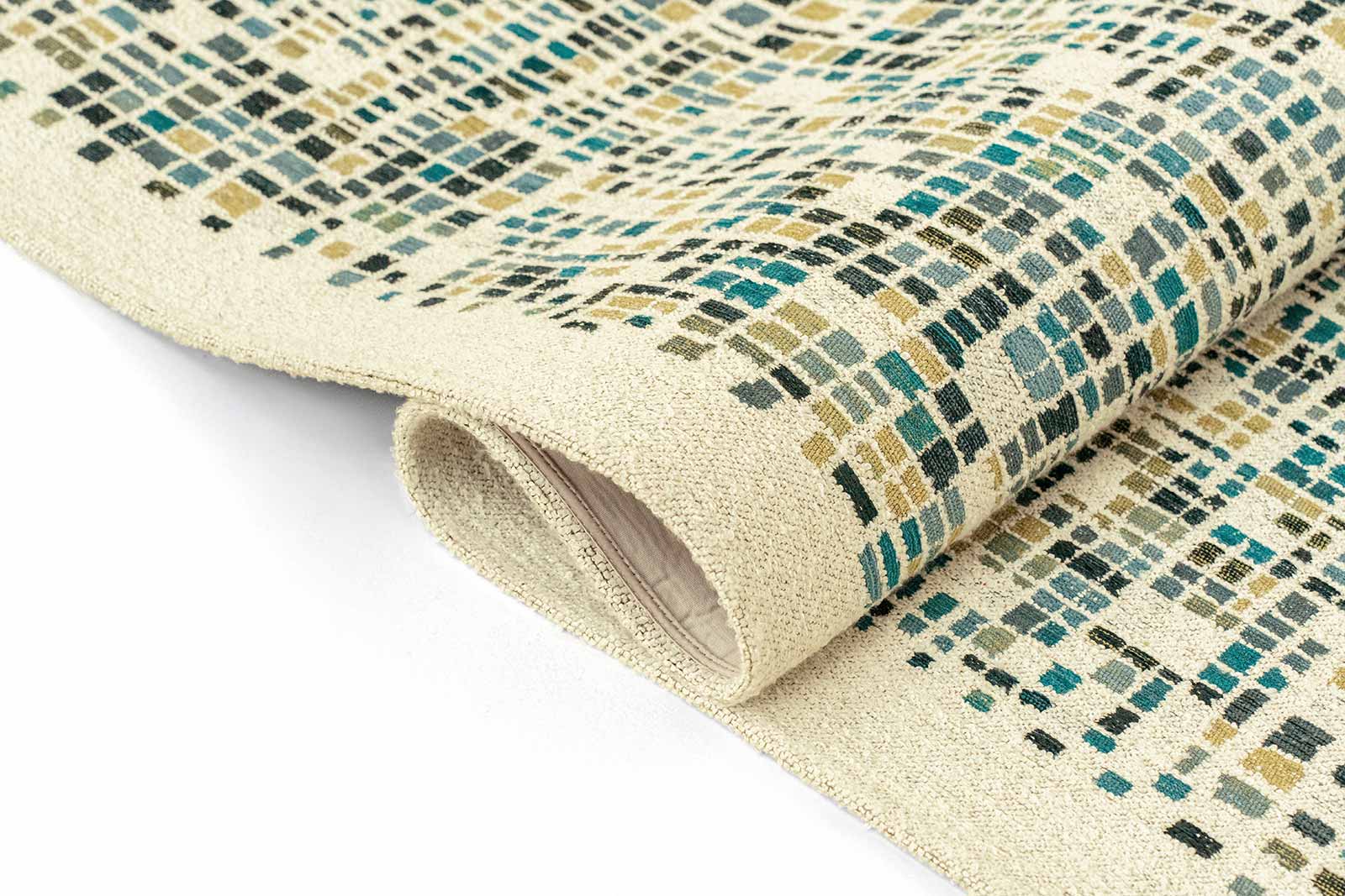 Louis De Poortere tapis Gallery 2096 Cubik Midnight fold