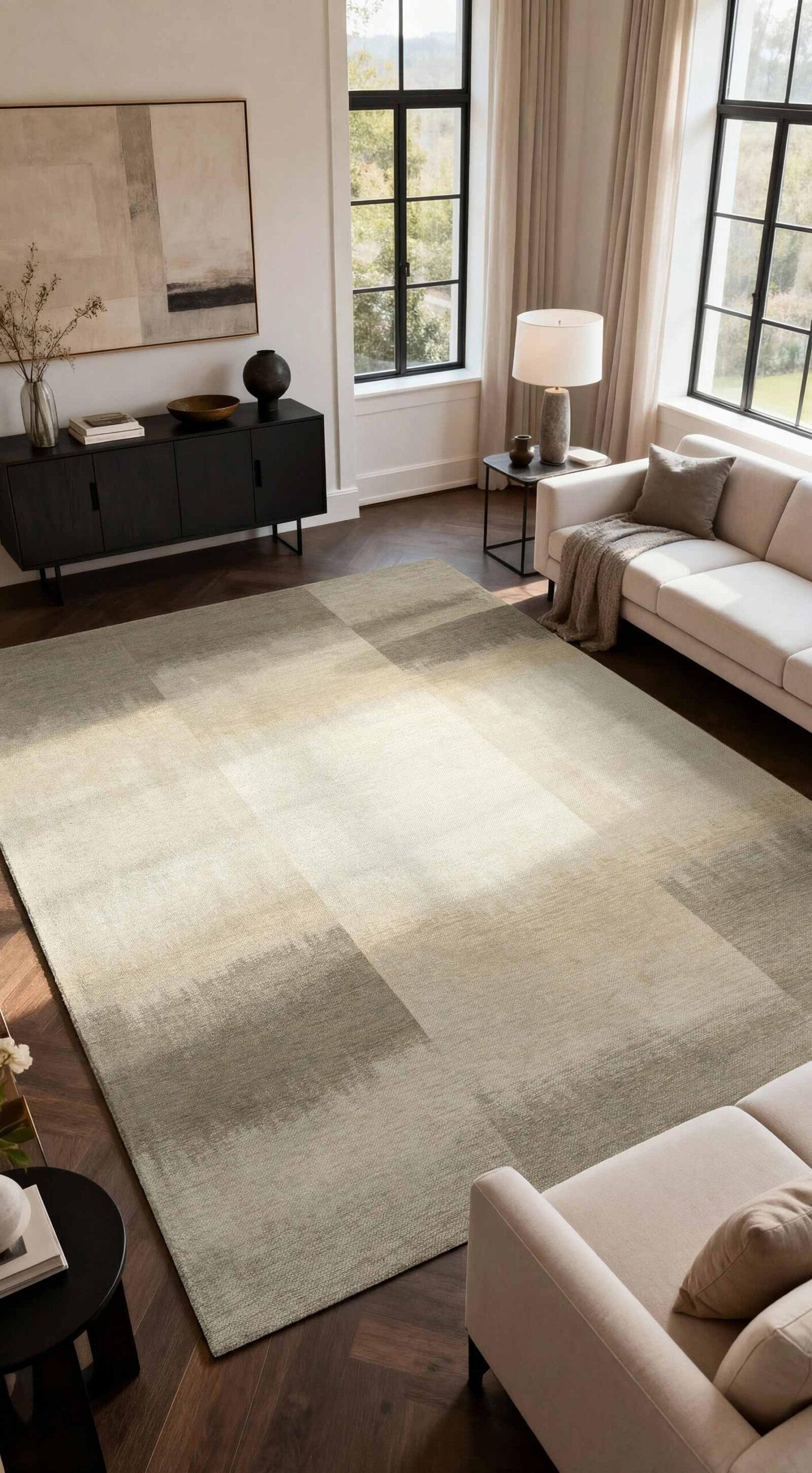 Louis De Poortere tapis Meditation 2070 Sendai Cottage Grey interior 2